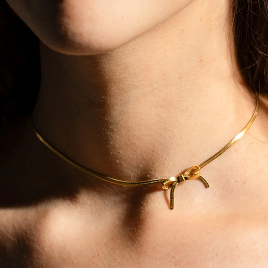 Bow Peep Choker Necklace