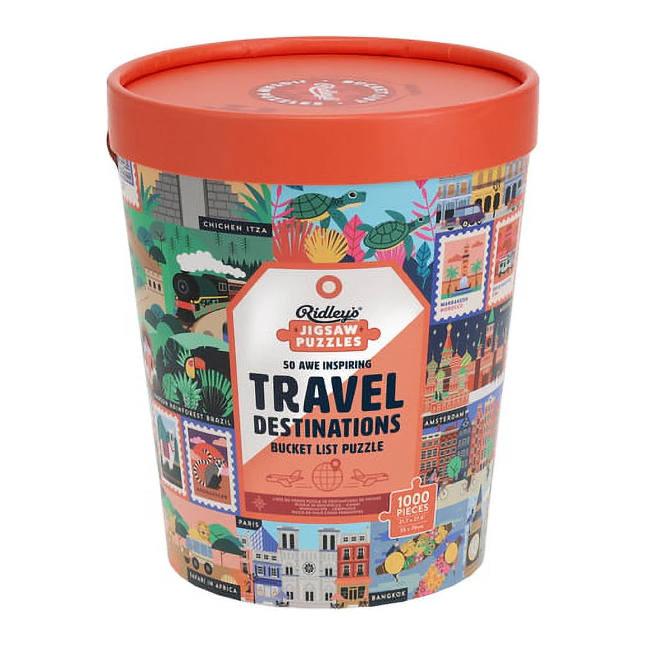 50 Awe-Inspiring Travel Destinations Bucket List 1000 Piece Puzzle