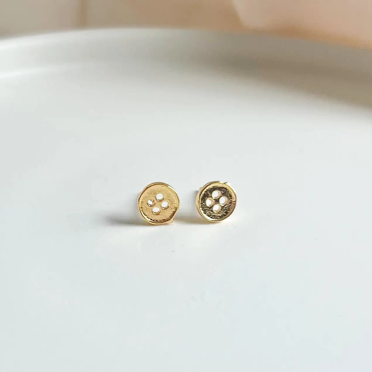 Button Stud Earrings