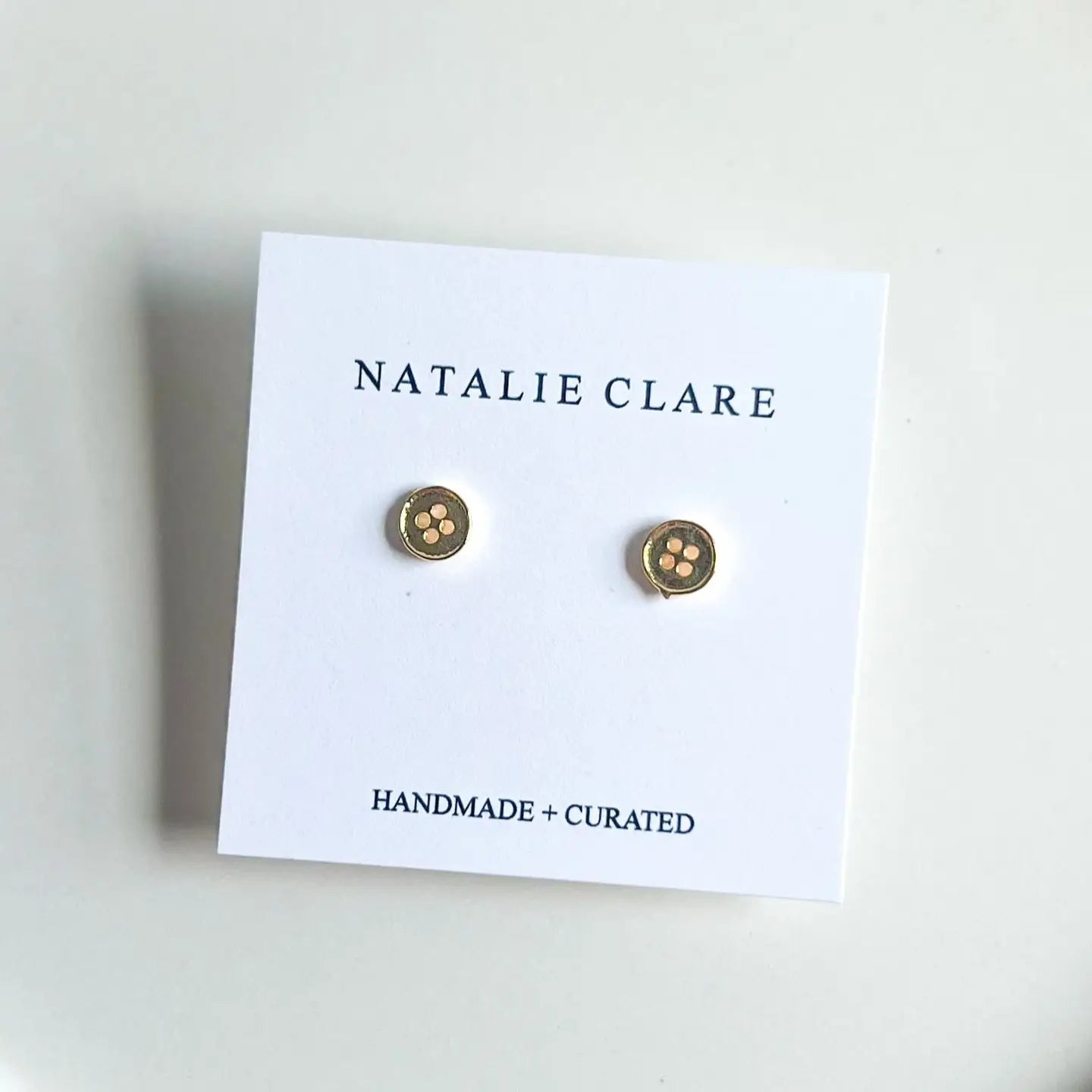 Button Stud Earrings