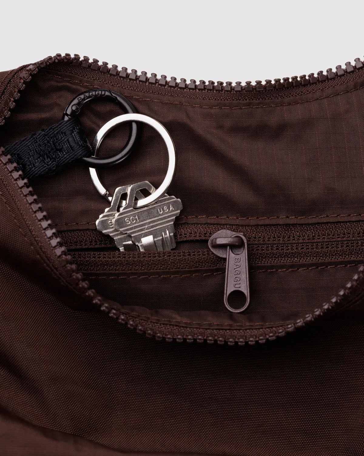 Coffee Small Crescent Baggu - Ali's Wagon