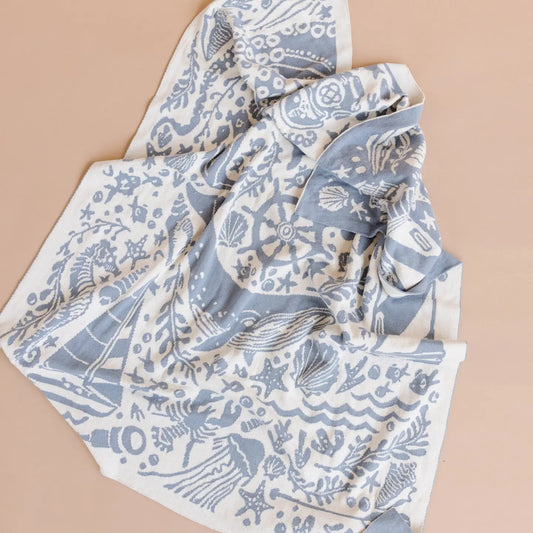 Ocean Organic Cotton Blanket