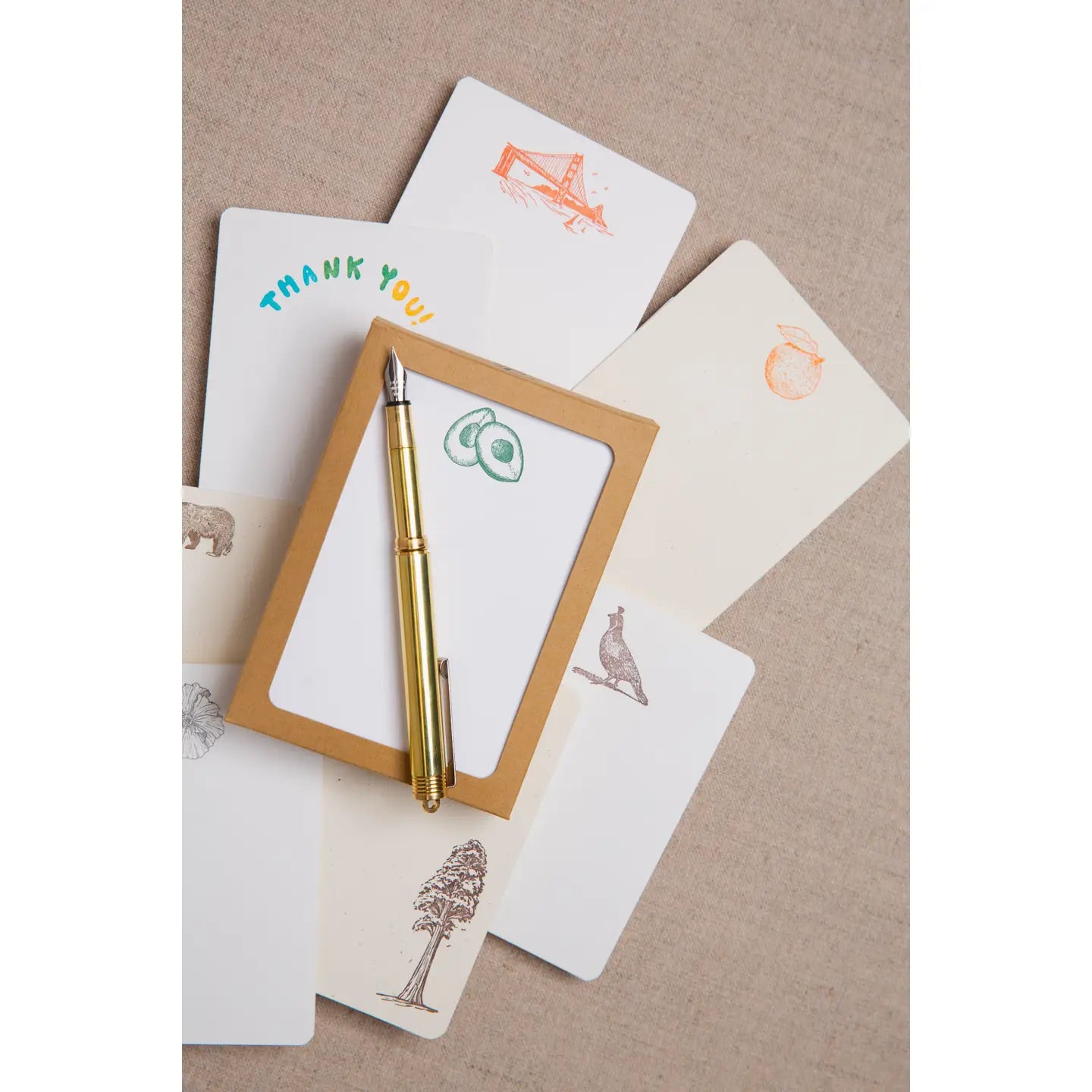 Red Wagon Boxed Tails Notecards