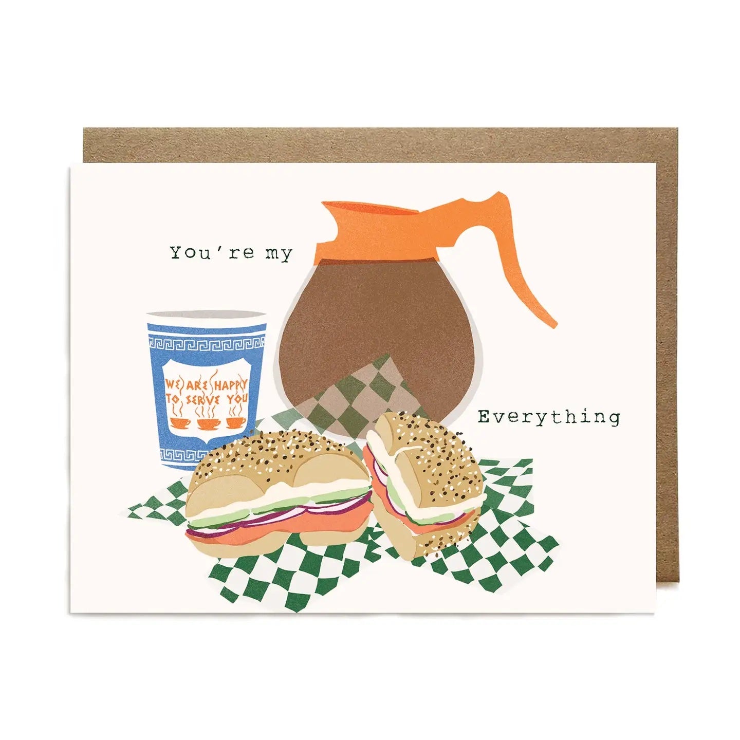 You're My Everything Bagel and Coffee Card - Ali's Wagon