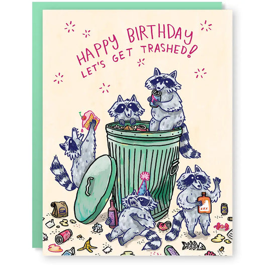Party Raccoons Birthday Card