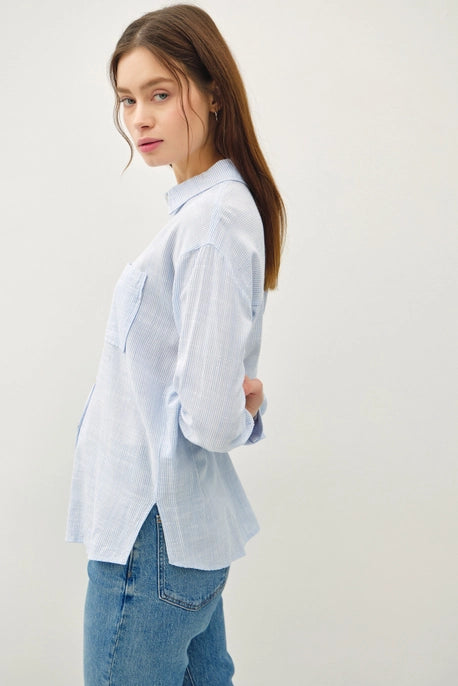 Pinstripe Button Down Shirt