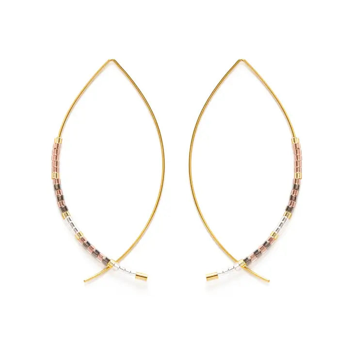 Champagne Marquise Threader Earrings