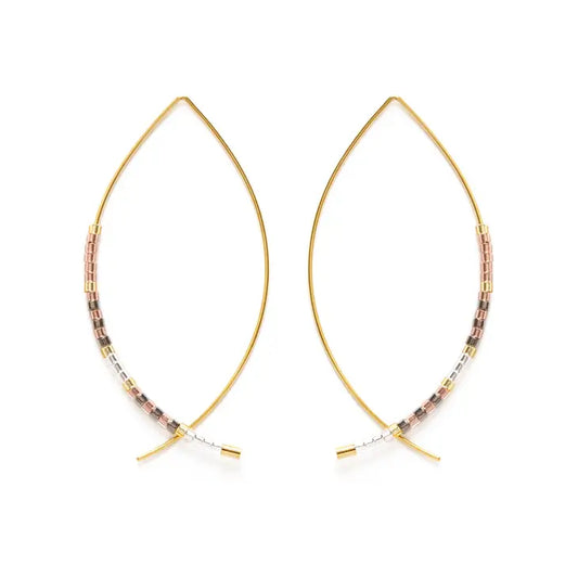 Champagne Marquise Threader Earrings