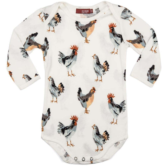 Chicken Organic Long Sleeve Onesie