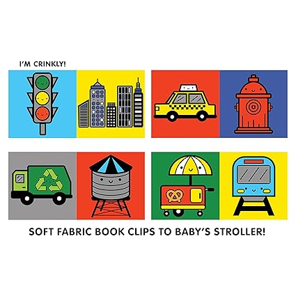 City Baby Crinkle Fabric Stroller Book