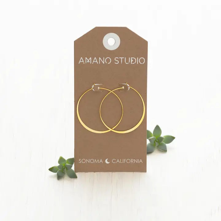 Classic Round Gold Hoop Earrings