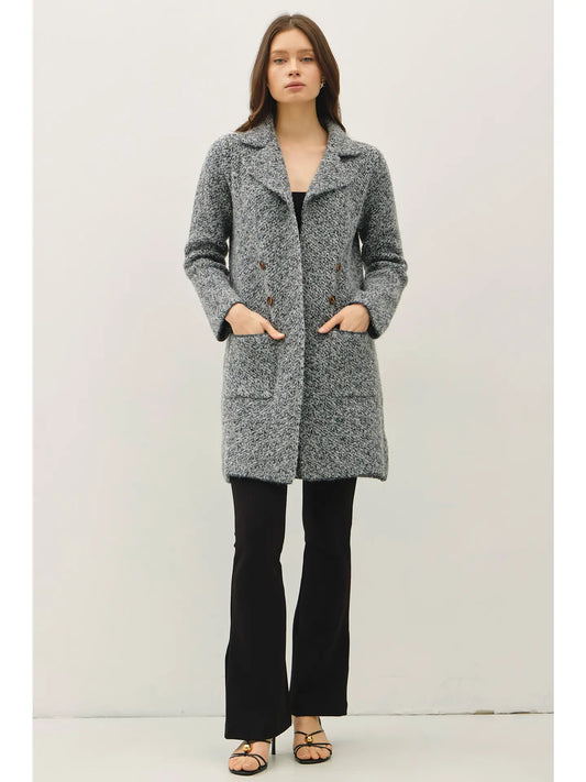 Charcoal Knit Coatigan