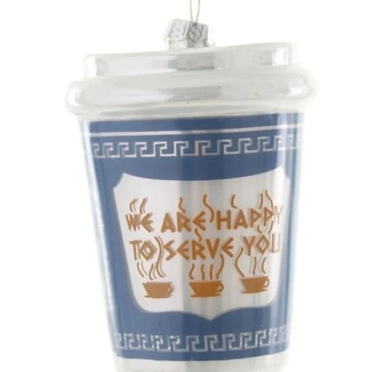 We Are Happy To Serve You Takeout Coffee Ornament