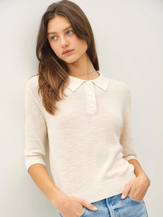 Collared Henley Sweater