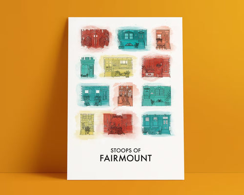 Colorful Stoops of Fairmount Print