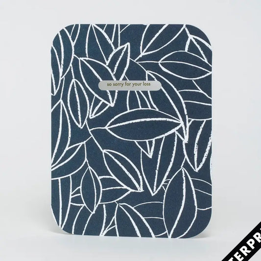 Condolence Leaves Greeting Card