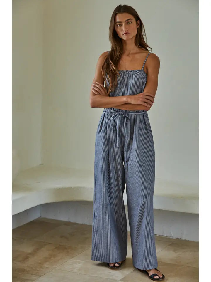 Woven Wide Leg Jumpsuit
