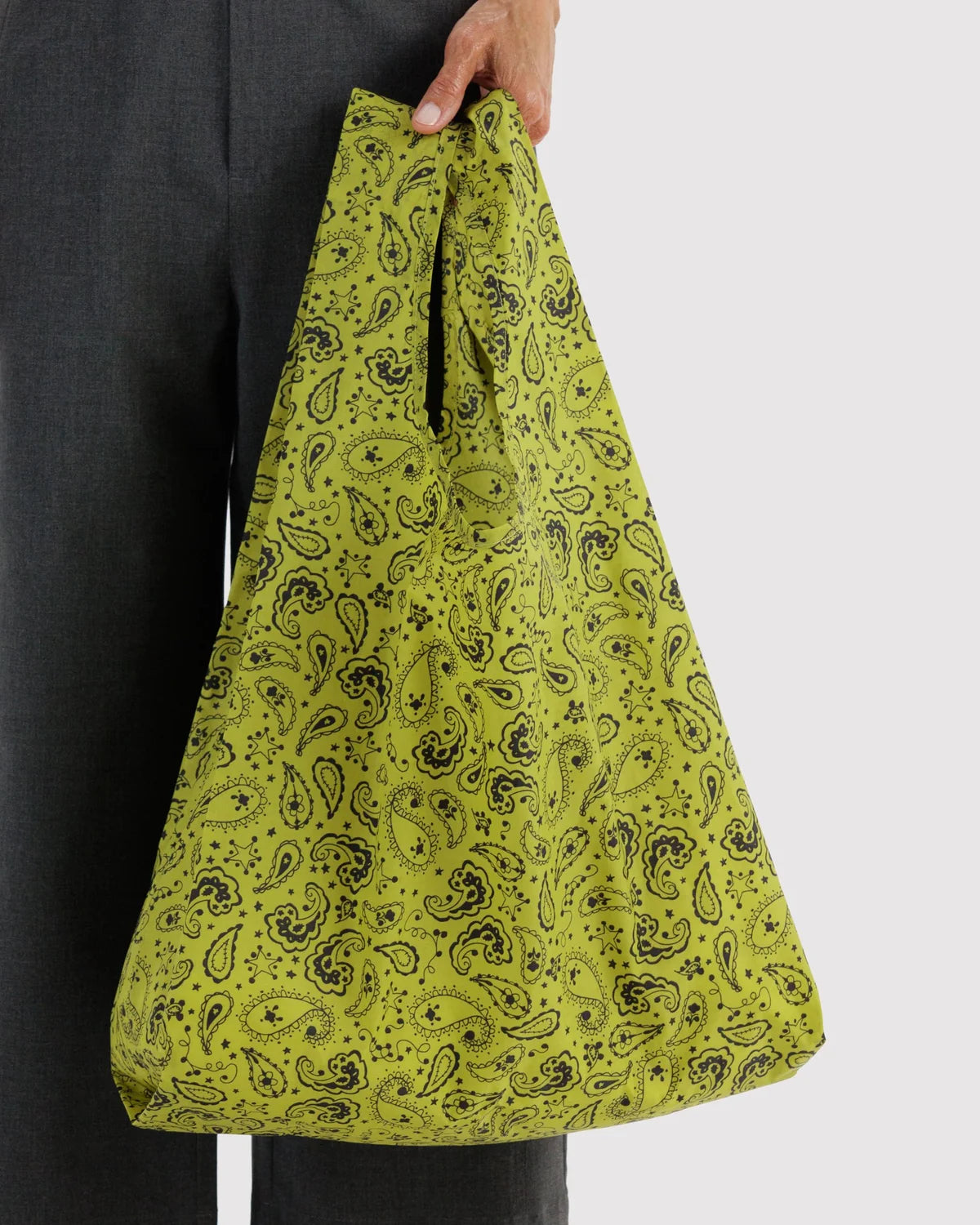 Chartreuse Paisley Reusable Bag