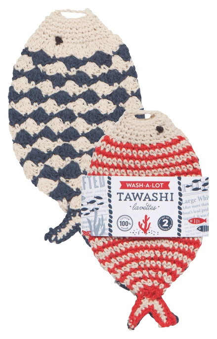 Little Fish Tawashi Crocheted Dishcloths Set