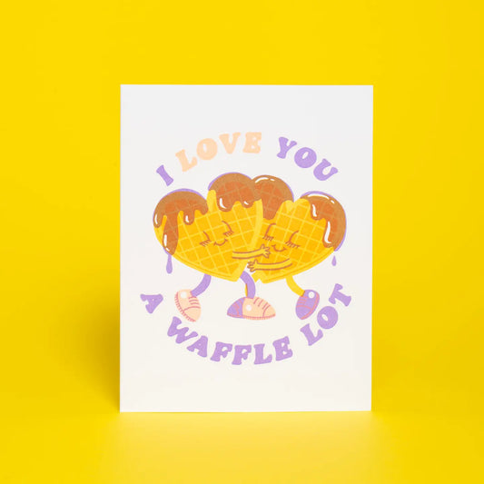 Love You A Waffle Lot Greeting Card