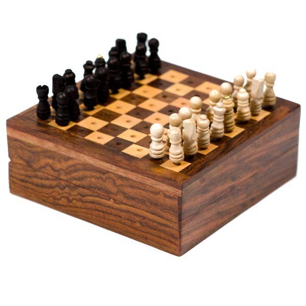 Wood Travel Chess Game