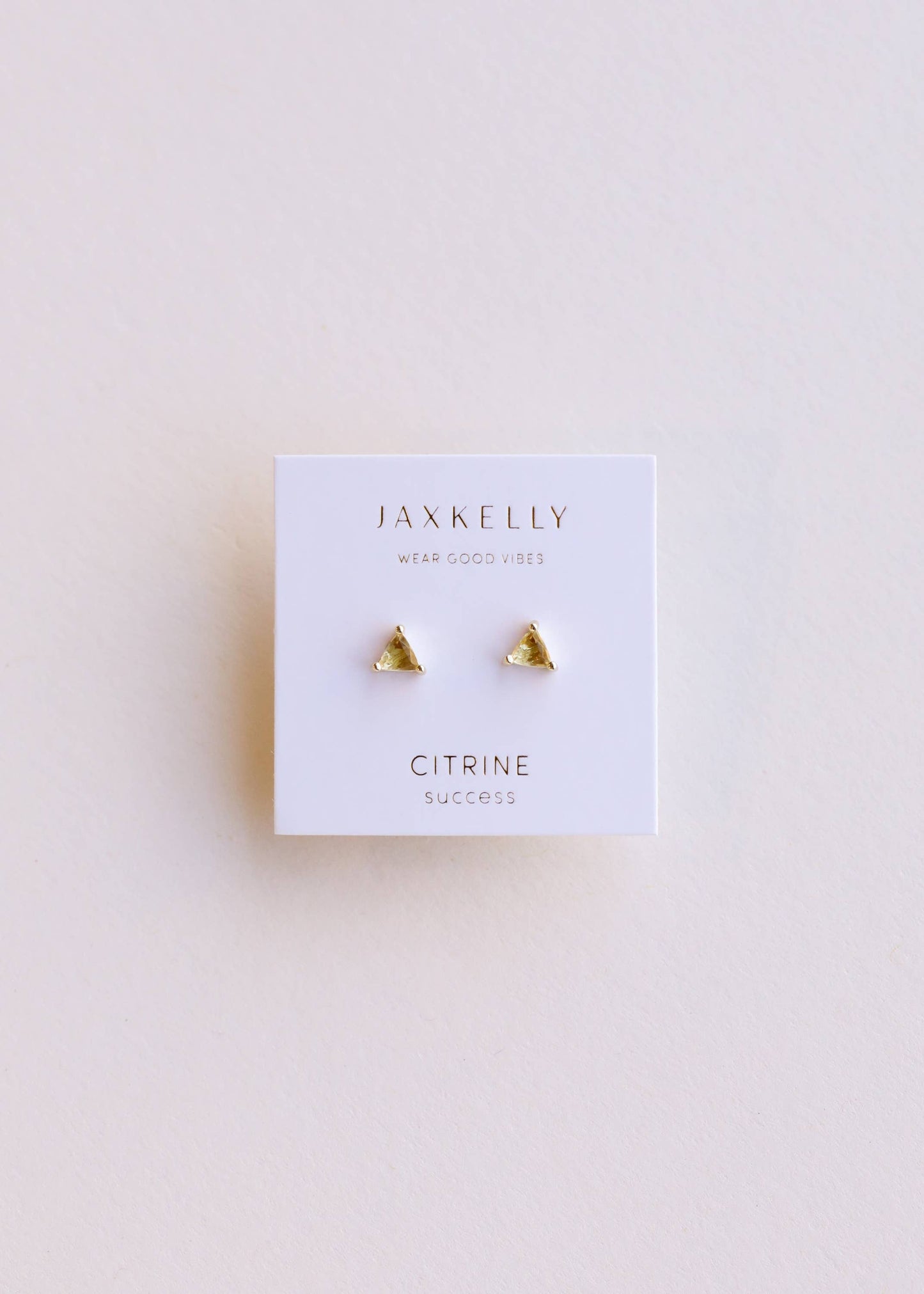 Mini Energy Point Citrine Gold Earrings