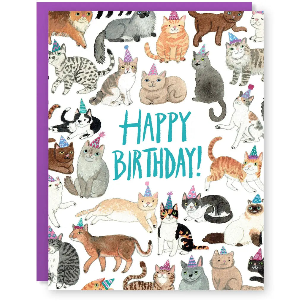 Birthday Cats Greeting Card