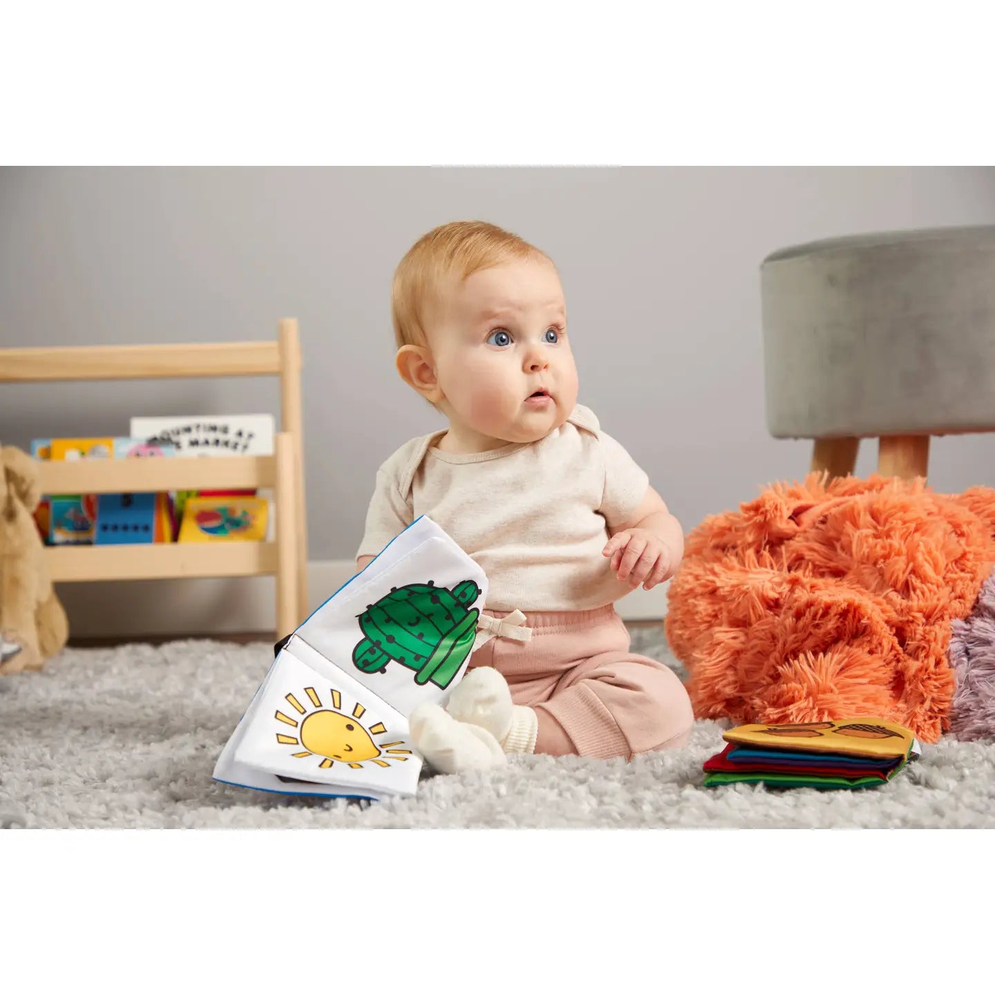 Rainbow World Crinkle Fabric Stroller Book