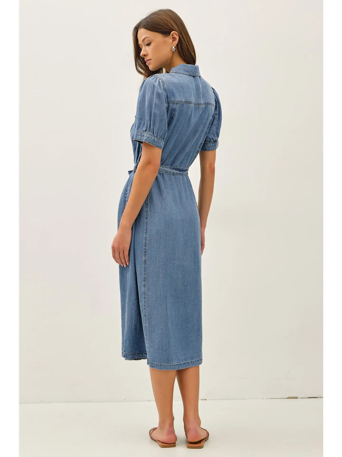 Button Up Denim Dress