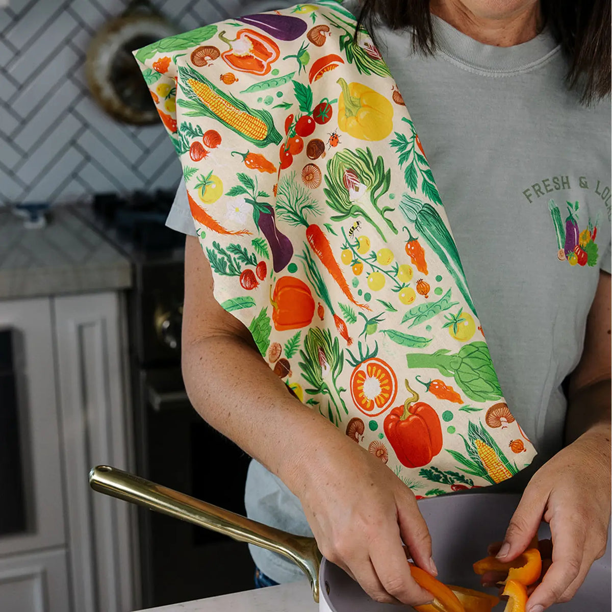 Farmers Market Tea Towel