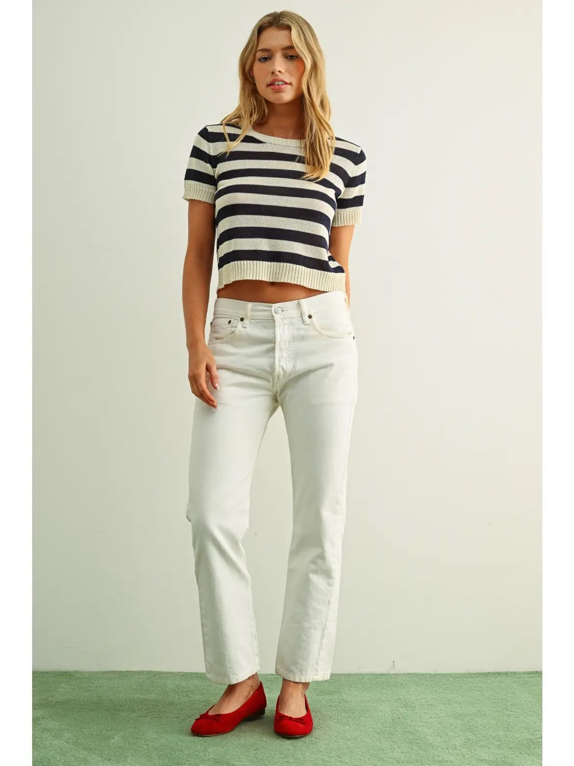 Striped Knitted Top