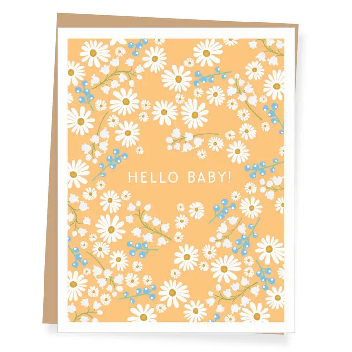 Daisy Hello Baby New Baby Greeting Card