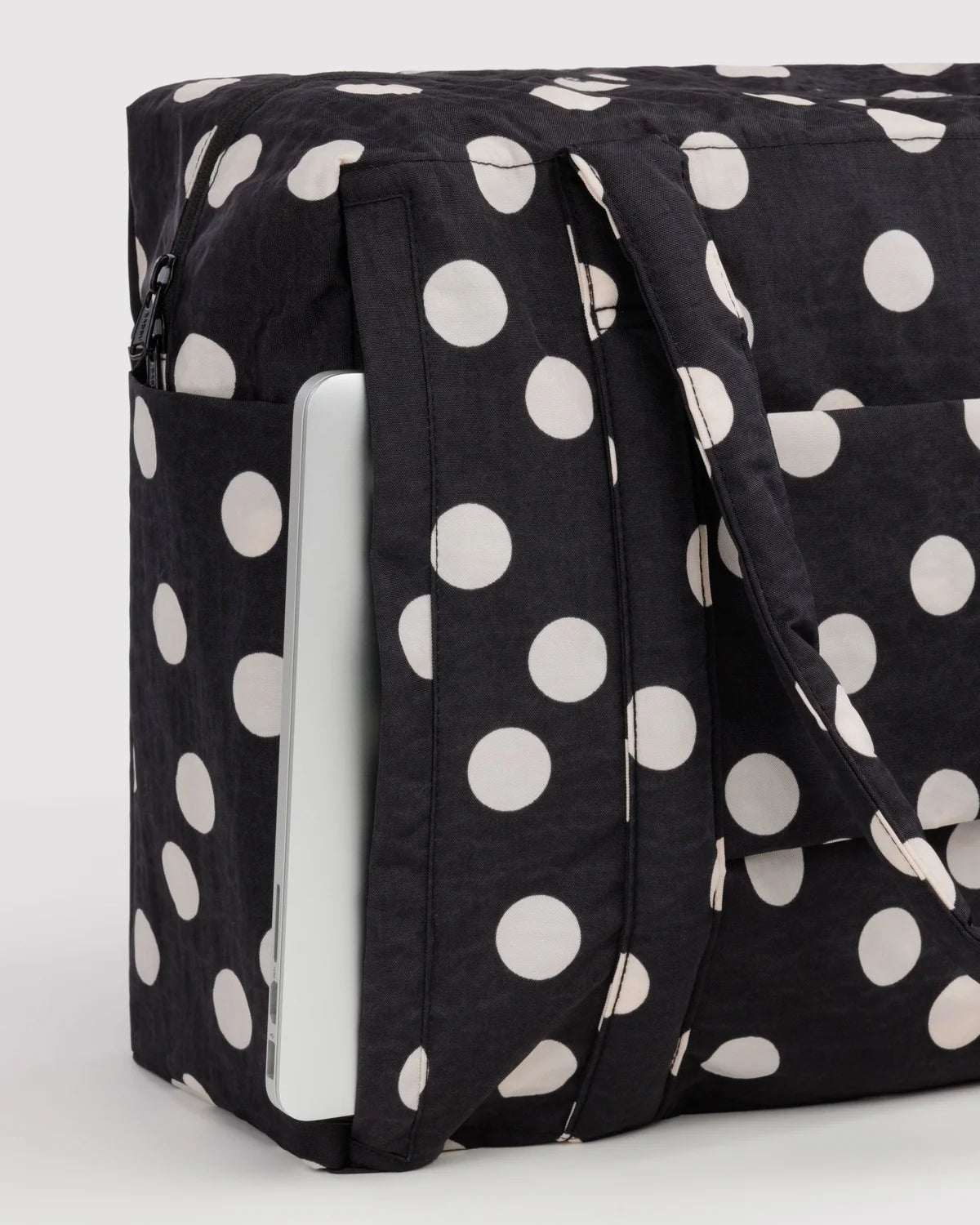 Black and Cream Polka Dot Cloud Carry On Bag