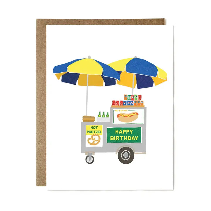 Hot Dog Stand Happy Birthday Card