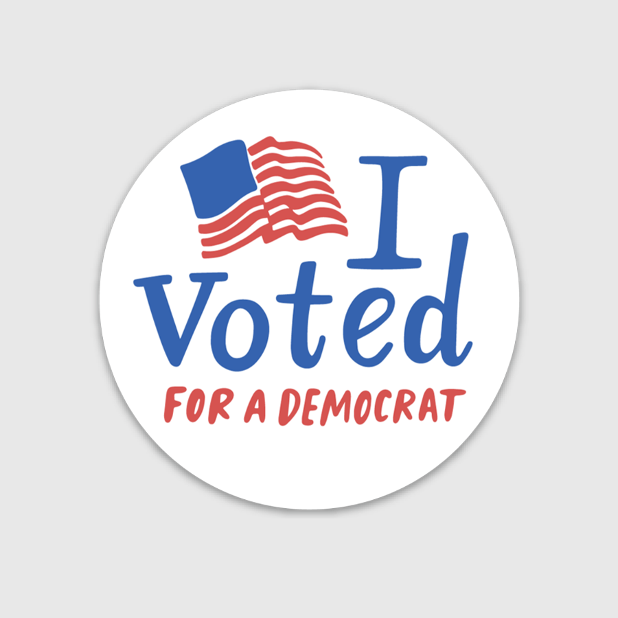 I Voted Democrat Sticker