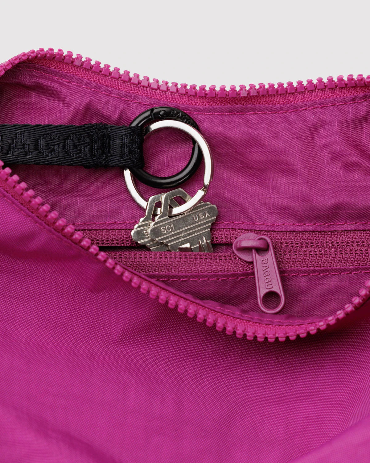 Deep Fuchsia Small Crescent Baggu - Ali's Wagon