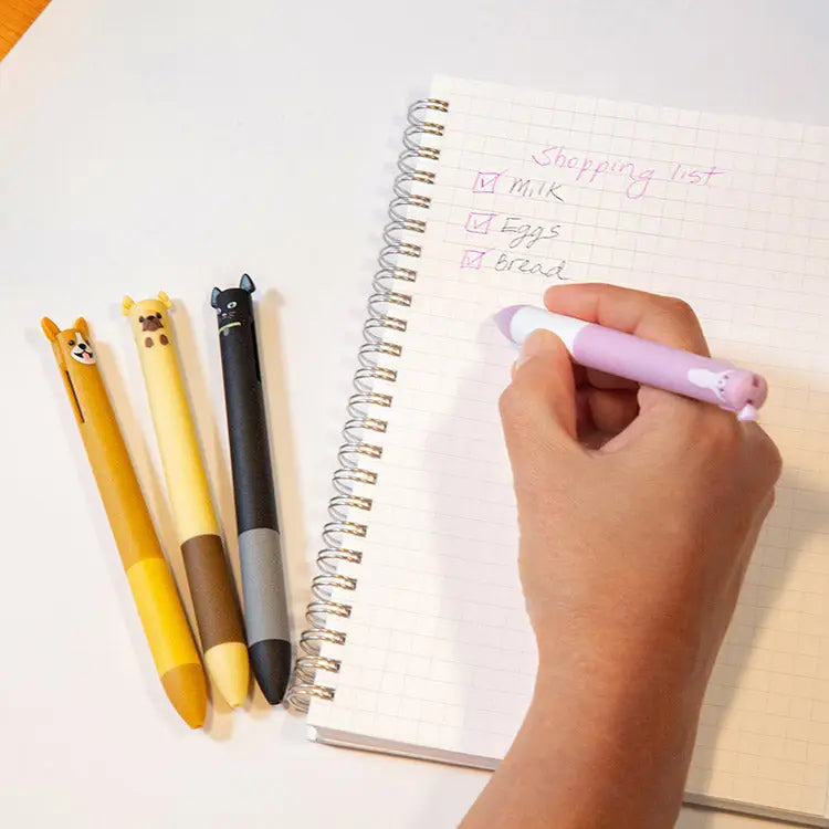Cat and Dog Multicolored Pens (Assorted)