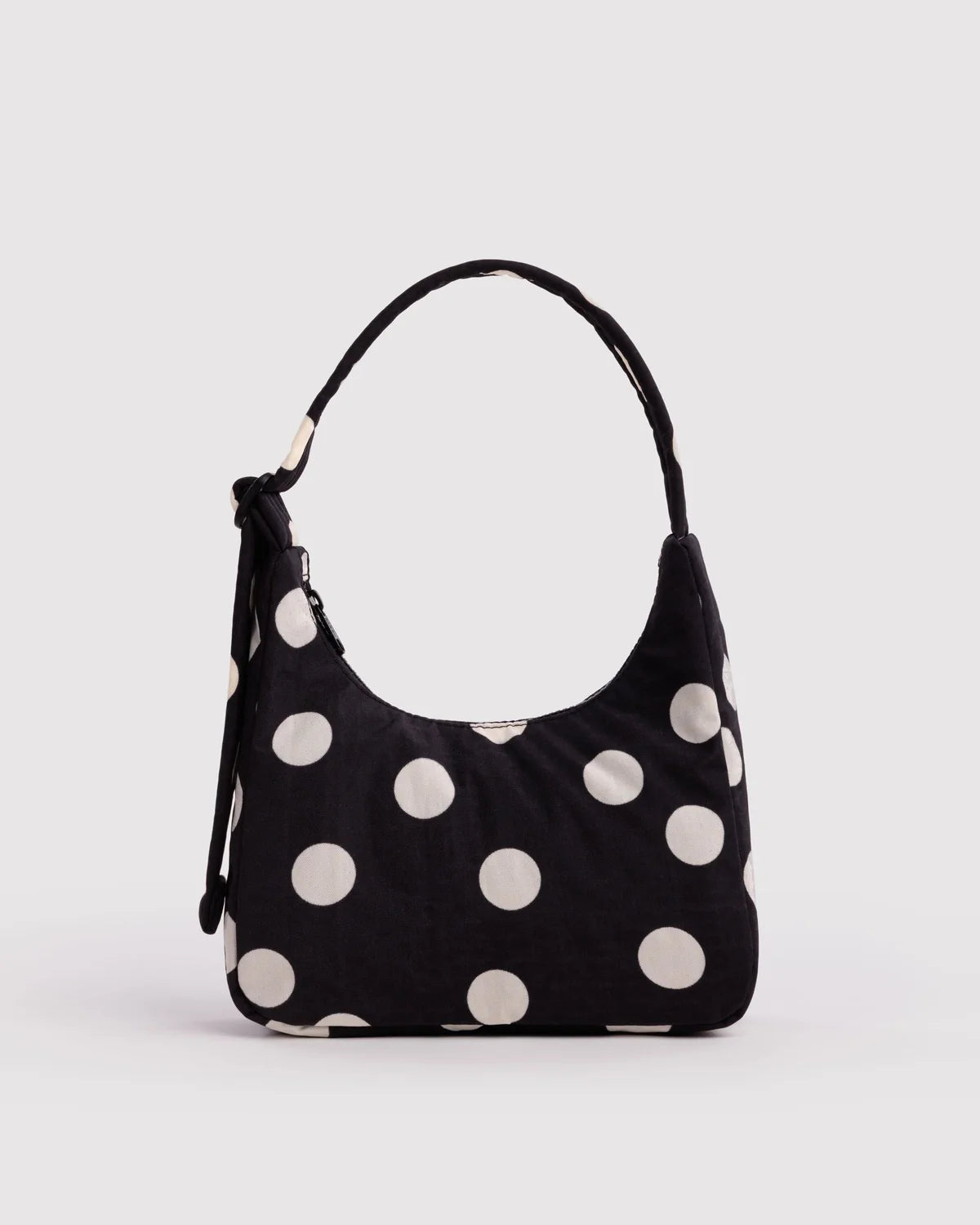 Black and Cream Polka Dot Mini Shoulder Baggu