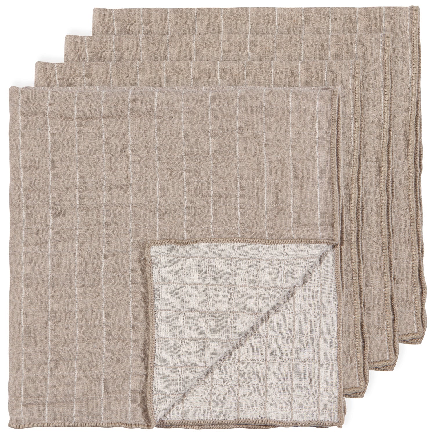 Dove Gray Double Weave Napkin Set