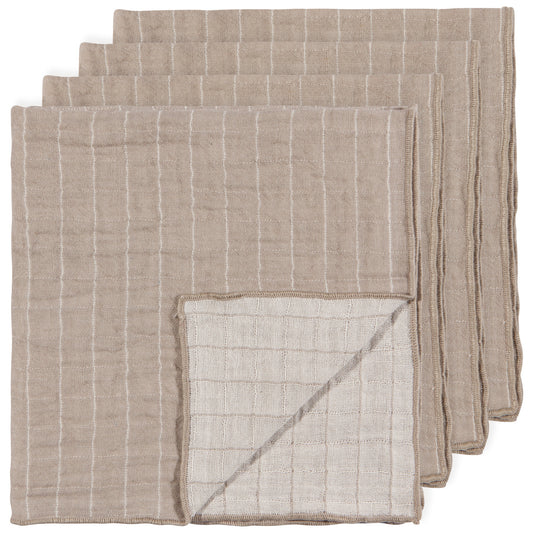 Dove Gray Double Weave Napkin Set