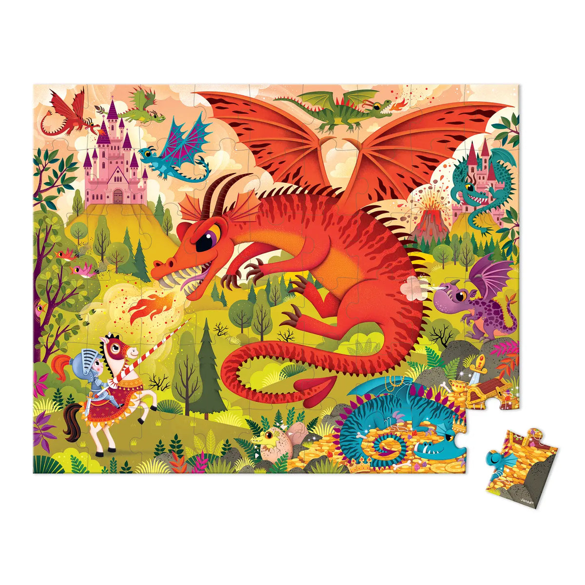 Kingdom of Dragons Suitcase Puzzle - 54 Pieces