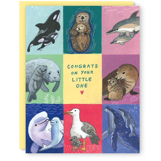 Marine Animals New Baby Card