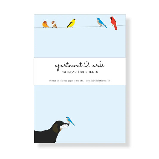 Dachshund Birds On A Wire Notepad