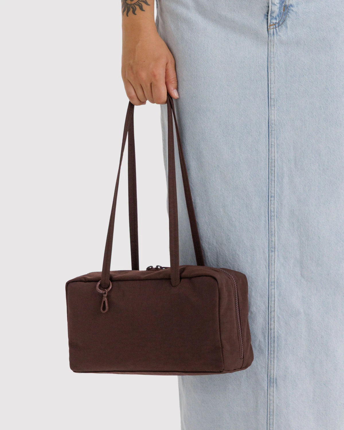 Coffee Nylon Bowler Baggu - Ali's Wagon