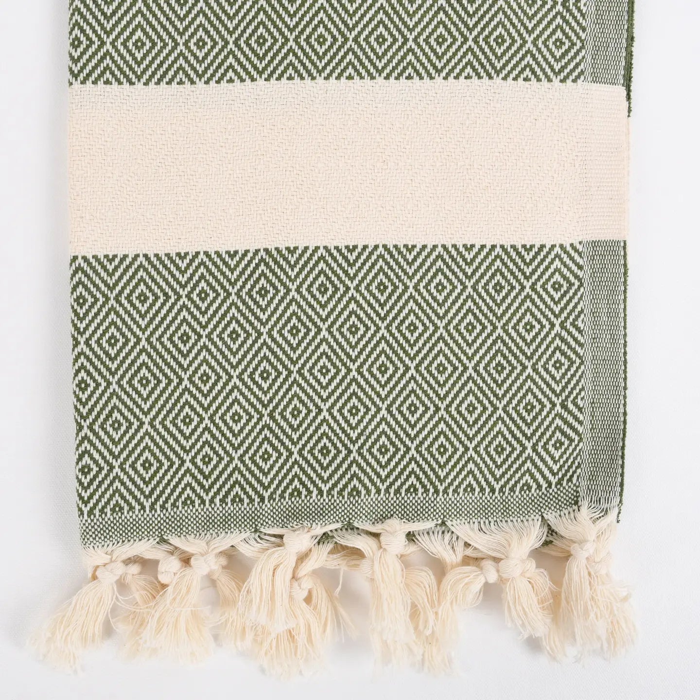 Green Diamond Turkish Hand Towel