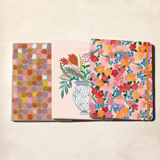 Market Flowers Notebook Trio