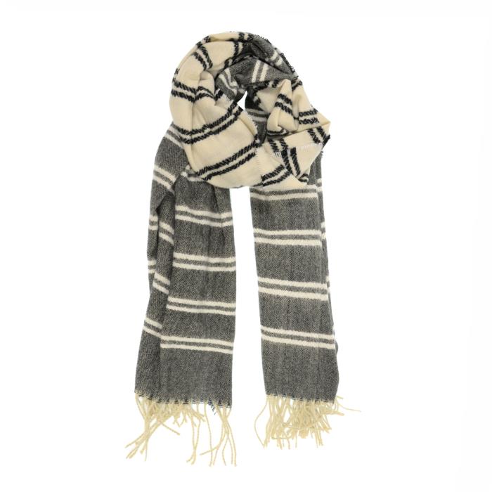 Ebony Cozy Stripes Scarf