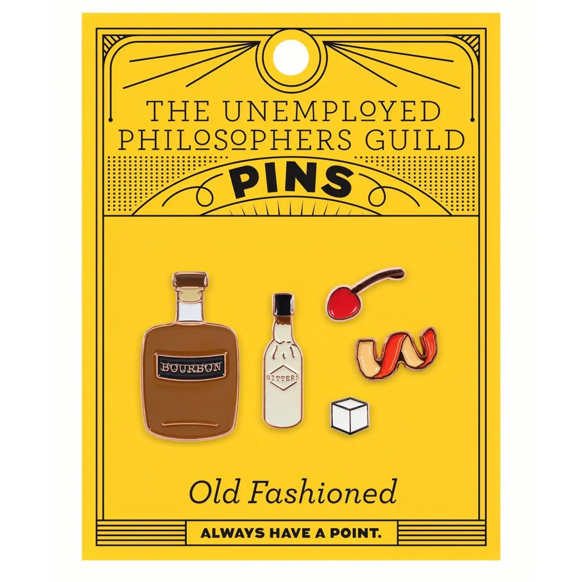 Old Fashioned Cocktail Pin Set