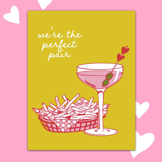 Martini & Fries Greeting Card
