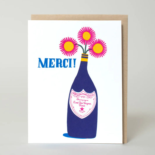 Merci Champagne Card